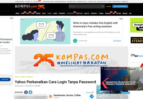 
                            9. Yahoo Perkenalkan Cara Login Tanpa Password - Kompas.com