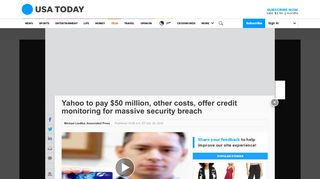 
                            12. Yahoo to pay $50 million in damages to 200 million in ... - USA Today