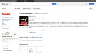 
                            9. Yahoo! to the Max: An Extreme Searcher Guide