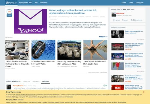 
                            10. Yahoo walczy z adblockerami, odcina ich użytkownikom konta ...