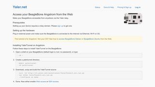 
                            9. Yaler.net - Access your BeagleBone Angstrom from the Web