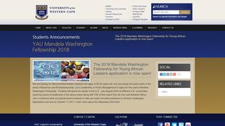 
                            11. YALI Mandela Washington Fellowship 2018 - UWC