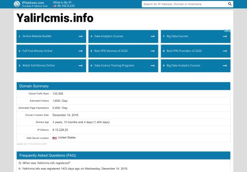 
                            7. Yalirlcmis Website - YALI MIS - yalirlcmis.info | IPAddress