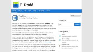 
                            7. Yalp Store | F-Droid - Free and Open Source Android App Repository
