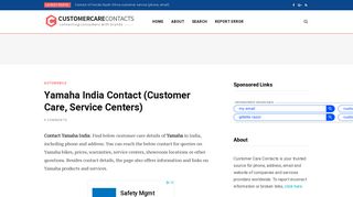 
                            12. Yamaha India Contact (Customer Care, Service Centers) | Customer ...