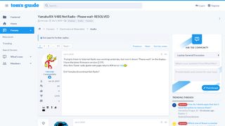 
                            11. Yamaha RX-V481 Net Radio - Please wait- RESOLVED | Tom's Guide Forum