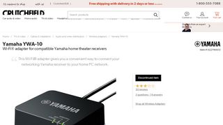 
                            6. Yamaha YWA-10 Wi-Fi® adapter for compatible Yamaha home ...