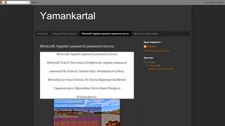 
                            3. Yamankartal: Minecraft /register password password sorunu