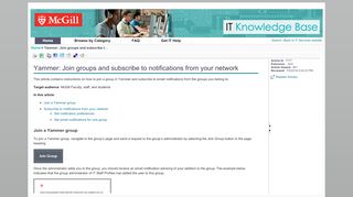 
                            9. Yammer: Join groups and subscribe to notifications from your network