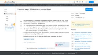 
                            10. Yammer login SSO without embedfeed - Stack Overflow