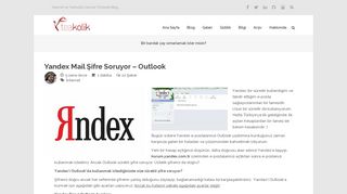 
                            12. Yandex Mail Şifre Soruyor - Outlook | TEAkolik Blog