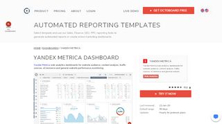 
                            5. Yandex Metrica dashboard for business and marketing agencies ...
