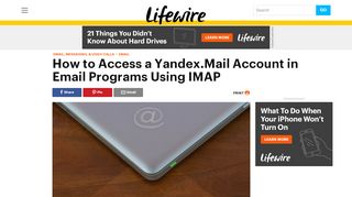 
                            12. Yandex.Mail Access in Email Programs Using IMAP - Lifewire
