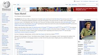 
                            11. Yann Martel - Wikipedia