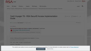 
                            12. Yardi Voyager 7S - RSA SecurID Access Implement... | RSA Link