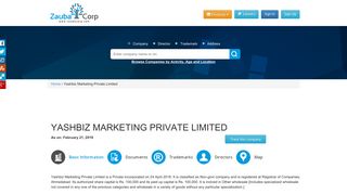 
                            10. YASHBIZ MARKETING PRIVATE LIMITED - Company, directors and ...