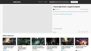 
                            12. Yasuo Login Screen - League of Legends - Vidéo dailymotion