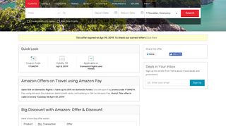 
                            11. Yatra Amazon Pay Cashback on Domestic Flight and Hotel Offers ...