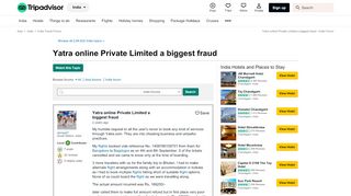 
                            12. Yatra online Private Limited a biggest fraud - India Forum ...