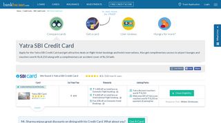 
                            11. Yatra SBI Credit Card - Check Eligibility, Offers to Apply - BankBazaar