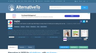 
                            6. YAZIO Alternatives and Similar Apps - AlternativeTo.net