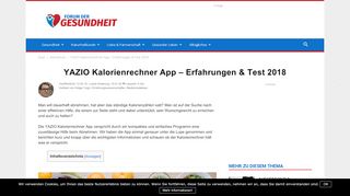 
                            11. YAZIO die mobile Kalorienrechner App – Erfahrungen & Test 2018 ...