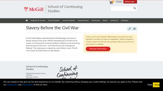 
                            11. YCMS 055 Slavery Before the Civil War | McGill University School of ...