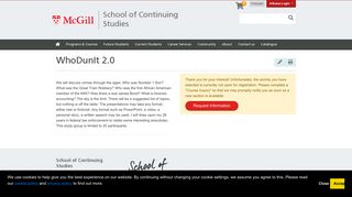 
                            8. YCMS 096 WhoDunIt 2.0 | McGill University School of Continuing ...