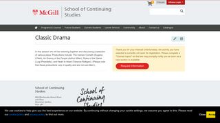
                            9. YCMS 108 Classic Drama | McGill University School of Continuing ...