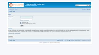
                            10. YCW Engineering Ltd Forums - User Control Panel - Login