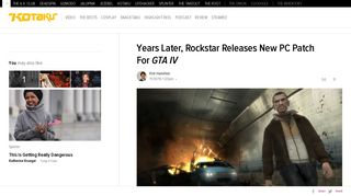 
                            8. Years Later, Rockstar Releases New PC Patch For GTA IV - Kotaku