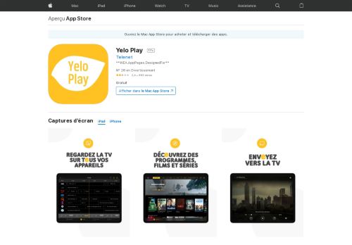 
                            11. Yelo Play dans l'App Store - iTunes - Apple
