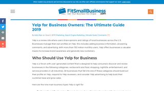 
                            9. Yelp For Business – 7 Simple Steps To Success - Fit Small Business