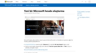
                            4. Yeni bir Microsoft hesabı oluşturma - Microsoft Support