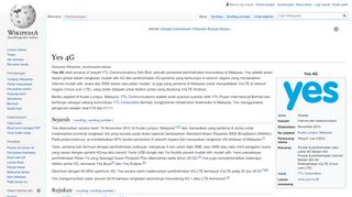 
                            13. Yes 4G - Wikipedia Bahasa Melayu, ensiklopedia bebas - ...