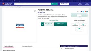 
                            7. YES BANK BC Services, Banking Job Work, बैंकिंग सेवा in ...