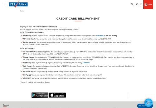 
                            12. YES BANK Card Payment Options - Pay Your Credit Card Bills