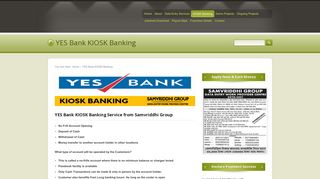 
                            10. YES Bank KIOSK Banking – Samvriddhi Group