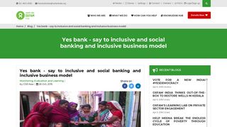 
                            11. Yes bank - say to inclusive and social banking and inclusive business ...