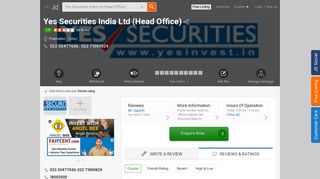 
                            9. Yes Securities India Ltd (Head Office), Prabhadevi - Investment ...
