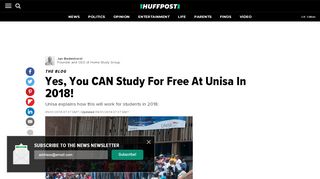
                            10. Yes, You CAN Study For Free At Unisa In 2018! | HuffPost South Africa