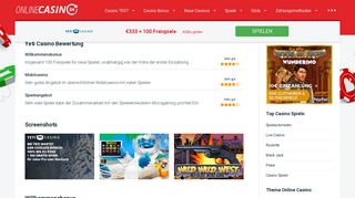 
                            11. Yeti Casino Österreich | €333 + 100 Freispiele als Willkommensangebot