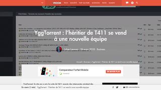 
                            12. YggTorrent : l'héritier de T411 se vend à une nouvelle équipe ...