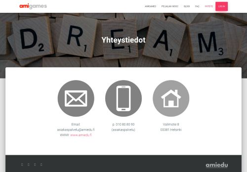 
                            9. Yhteystiedot – AmiGames MOOC