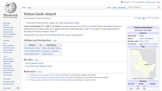 
                            11. Yichun Lindu Airport - Wikipedia