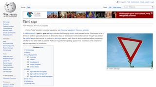 
                            8. Yield sign - Wikipedia