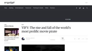 
                            8. YIFY: The rise and fall of the world's most prolific movie pirate