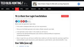 
                            7. Yii 2.0 Basic User Login From Database — Tech Blog Hunting