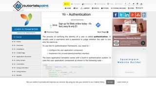 
                            12. Yii Authentication - TutorialsPoint