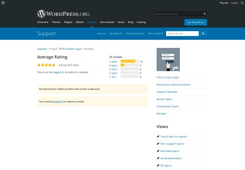 
                            6. [YITH Custom Login] Reviews - page 2 | WordPress.org